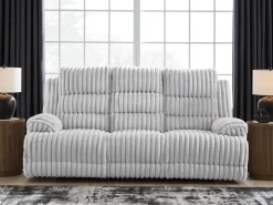 Rhine Falls Power Sofa In Alloy