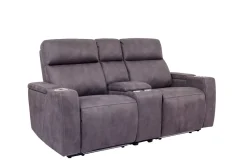 Rhys 2 Power Console Loveseat In Gray