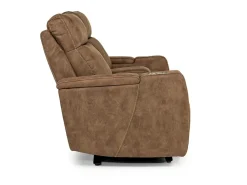 Rhys 2 Power Console Loveseat In Gray