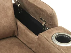 Rhys 2 Power Console Loveseat In Gray