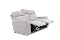 Rhys 2 Power Console Loveseat In Gray