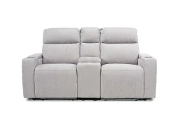Rhys 2 Power Console Loveseat In Gray