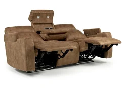 Rhys 2 Power Sofa In Brown