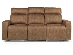 Rhys 2 Power Sofa In Brown