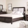 Riley Bookcase Bed, Dresser, Mirror & Nightstand In Carbonite, Ca King