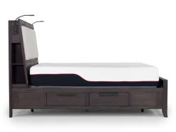 Riley Bookcase Bed In Carbonite, Ca King