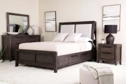 Riley Bookcase Bed In Carbonite, Ca King