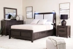 Riley Bookcase Bed In Carbonite, Ca King