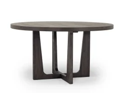 Riley Round Dining Table & 4 Chairs In Carbonite