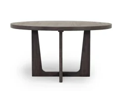 Riley Round Dining Table & 4 Chairs In Carbonite