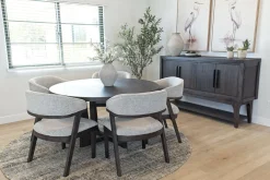 Riley Round Dining Table In Carbonite