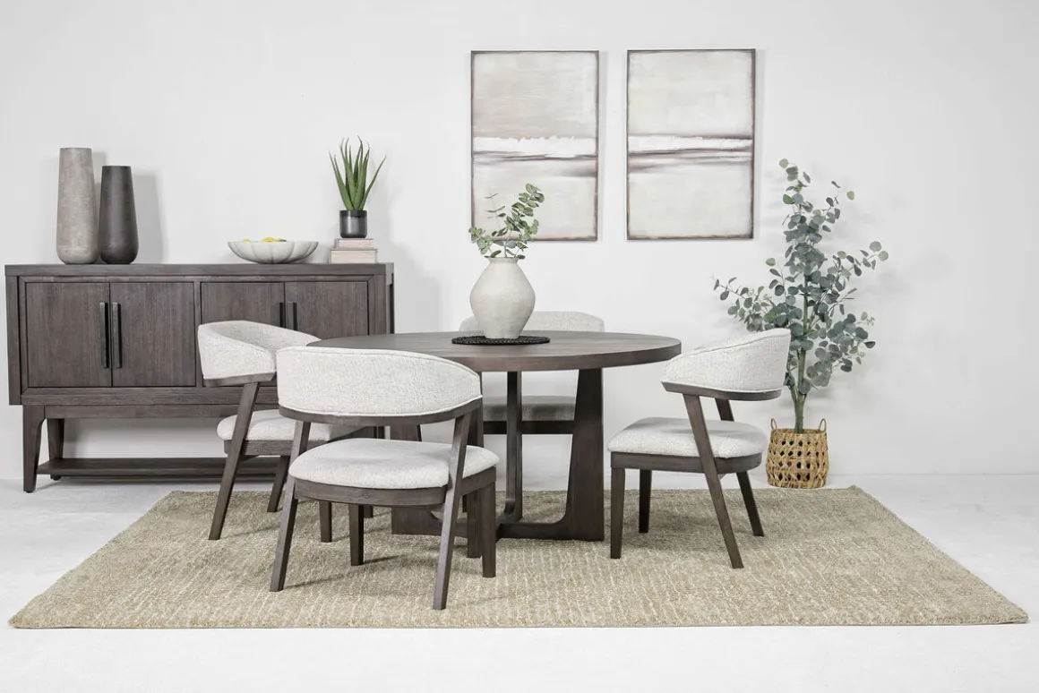 Riley Round Dining Table In Carbonite