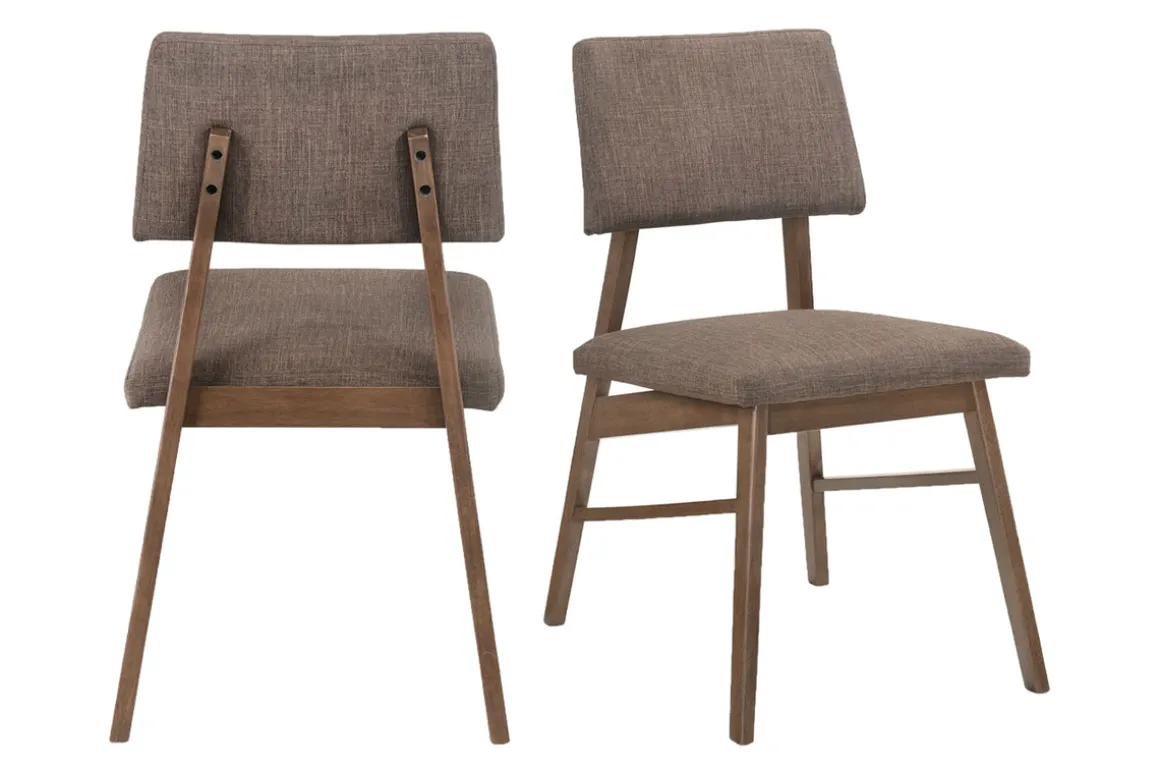 Ronan Side Chair In Walnut, Set Of 2