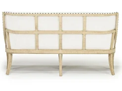 Roxy Dining Bench In Vintage Taupe, Upholstered