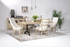 Roxy Extendable Dining Table In Vintage Taupe