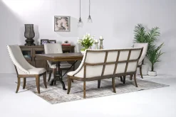 Roxy Extendable Dining Table In Vintage Taupe