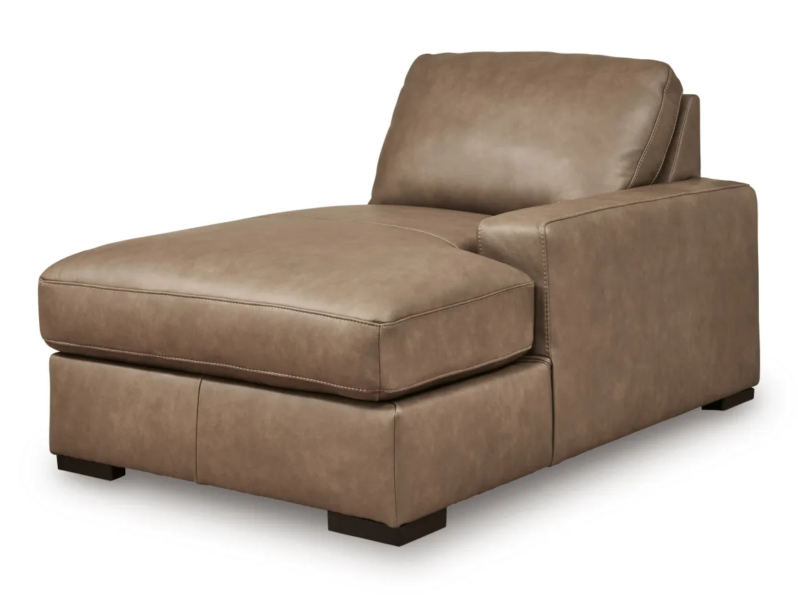 Sahara 1 Arm Chaise In Sahara Leather, Left Facing