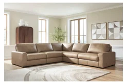 Sahara 5 Piece Sectional In Sahara Leather