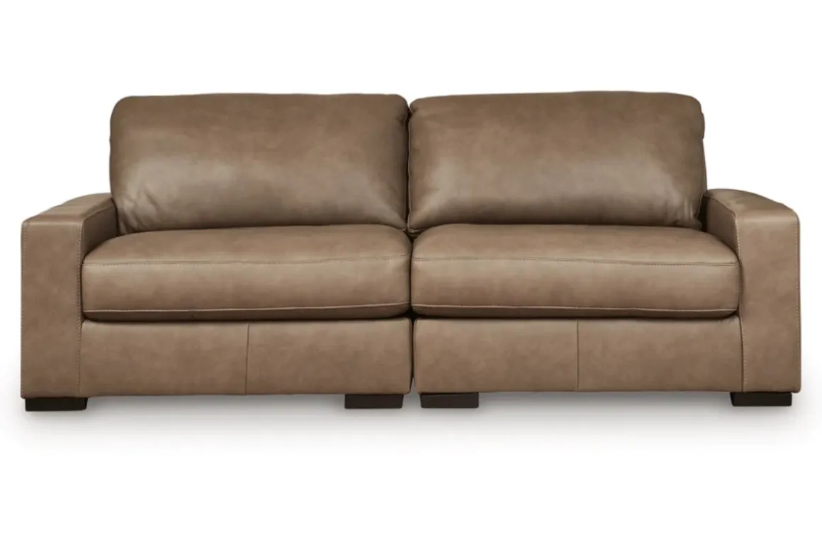 Sahara Loveseat In Sahara Leather