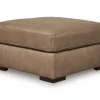 Sahara Oversized Ottoman In Sahara Leather