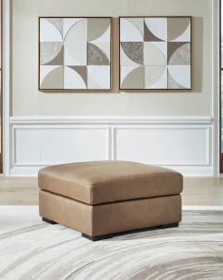 Sahara Oversized Ottoman In Sahara Leather