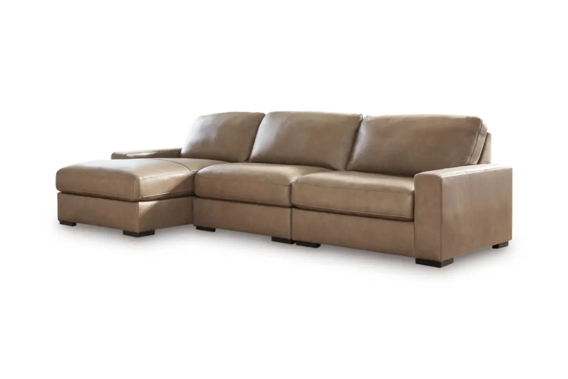 Sahara Sofa Chaise In Sahara Leather, Left Facing