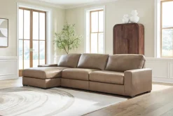 Sahara Sofa Chaise In Sahara Leather, Left Facing