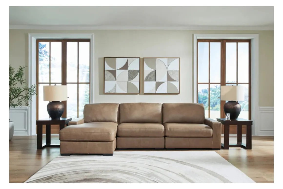 Sahara Sofa Chaise In Sahara Leather, Left Facing