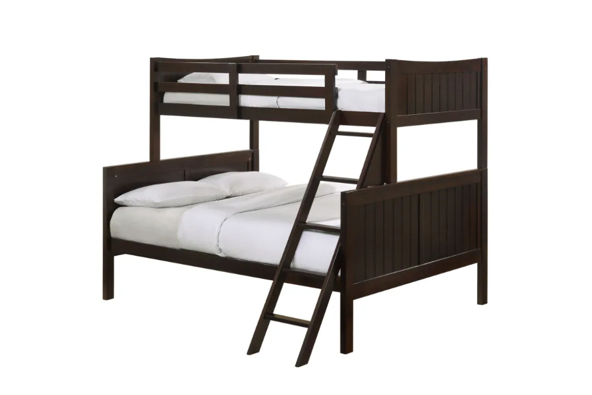 Sami Bunk Bed W/ Ladder In Espresso, Twin/ Twin