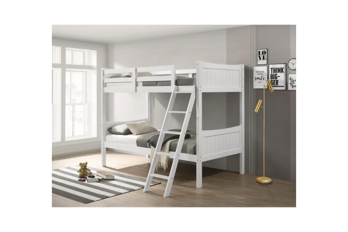 Sami Bunk Bed W/ Ladder In Espresso, Twin/ Twin