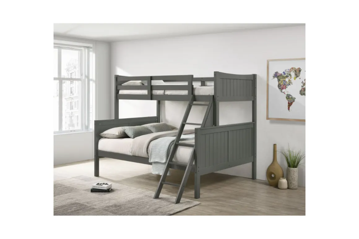 Sami Bunk Bed W/ Ladder In Espresso, Twin/ Twin