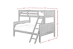Sami Bunk Bed W/ Ladder In Espresso, Twin/ Twin