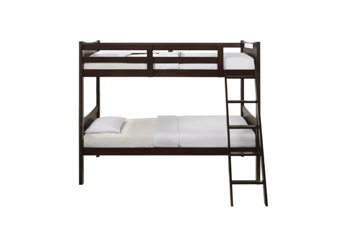 Sami Bunk Bed W/ Ladder In Espresso, Twin/ Twin