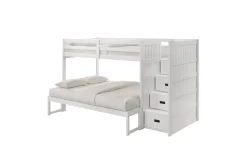 Sami Bunk Bed W/ Storage Steps In Espresso, Twin/Twin, Right Facing