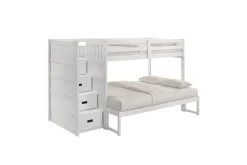 Sami Bunk Bed W/ Storage Steps In Espresso, Twin/Twin, Right Facing