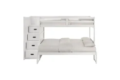 Sami Bunk Bed W/ Storage Steps In Espresso, Twin/Twin, Right Facing