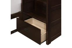 Sami Bunk Bed W/ Storage Steps In Espresso, Twin/Twin, Right Facing