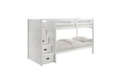 Sami Bunk Bed W/ Storage Steps In Espresso, Twin/Twin, Right Facing