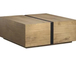 Sawyer Square Coffee Table In Rustic Caramel