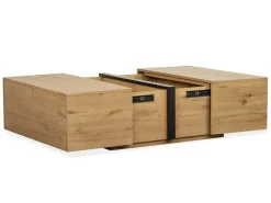 Sawyer Square Coffee Table In Rustic Caramel