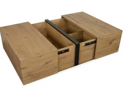 Sawyer Square Coffee Table In Rustic Caramel