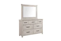 Scott Storage Bed, Dresser, Mirror & Nightstand In Walnut, Queen