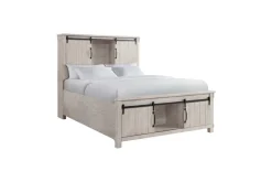 Scott Storage Bed, Dresser, Mirror & Nightstand In Walnut, Queen
