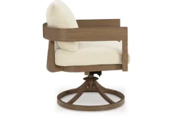 Serene Bay Outdoor Dining Table & 6 Arm Chairs In Dark Brown