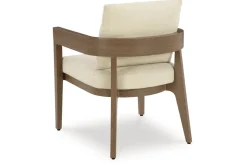 Serene Bay Outdoor Dining Table & 6 Arm Chairs In Dark Brown