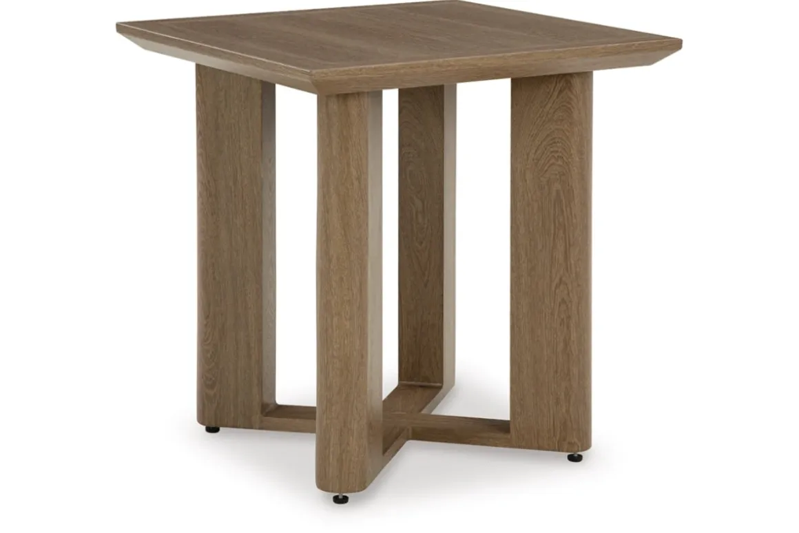 Serene Bay Outdoor End Table In Dark Brown