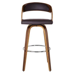 Shelly Counter Height Swivel Stool In Black & Gray