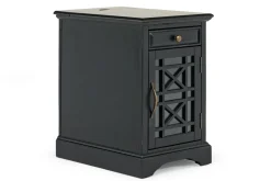 Skyy Chairside Table In Black
