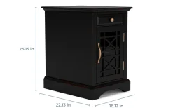 Skyy Chairside Table In Black