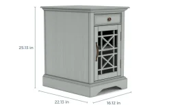 Skyy Chairside Table In Black